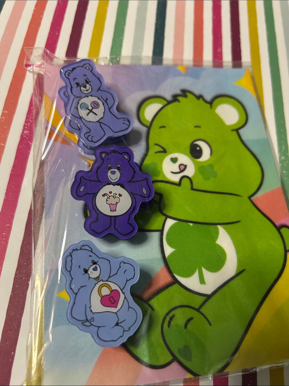 Care Bear Binder Clip Set